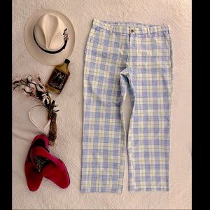 Mens Bright Fun Plaid Golf Pants Easter Derby Garden Party 36x30
